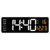 16-inch large-screen digital wall clock temperature date week display remote control double alarm clock 12/24H LED wall clock
