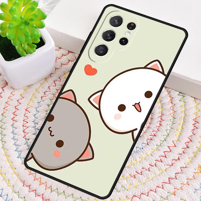 Силиконовый чехол для телефона с изображением персикового кота моти для Samsung Galaxy note 10 pro S26 S25 S24 S23 S22 S21 Plus S25Ultra Чехол