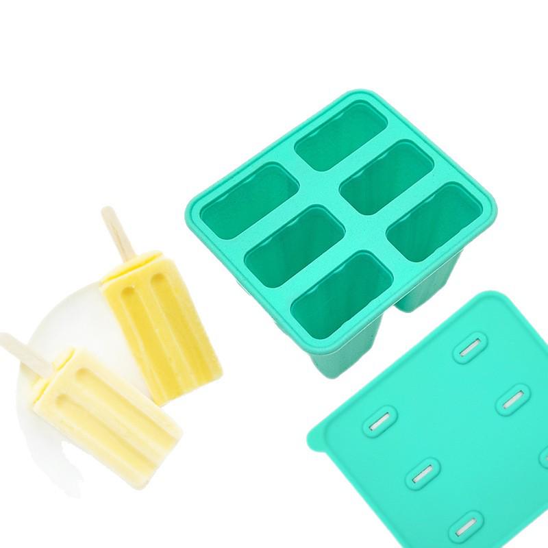 6-Cavity Popsicle Mold for Homemade Ice Cream, Kids' Cheese Sticks, and Ice Pops - Food Grade