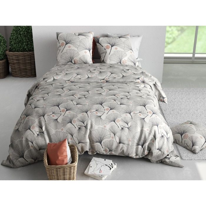 Parure de lit 220 x 240 cm Feuillage gincko