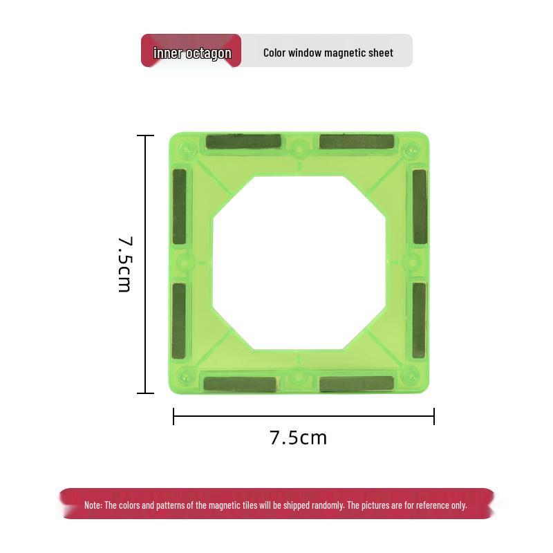 Stained Glass Magnetic Blocks Refill Pack: Children's Educational Building Toys