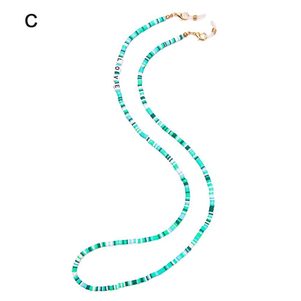 Женский Девочки Мягкая Полимерная Глина Нескользящая Цепочка для Очков Шнурок для Очков Шейный Ремешок Шнур Веревка для Солнцезащитных Очков