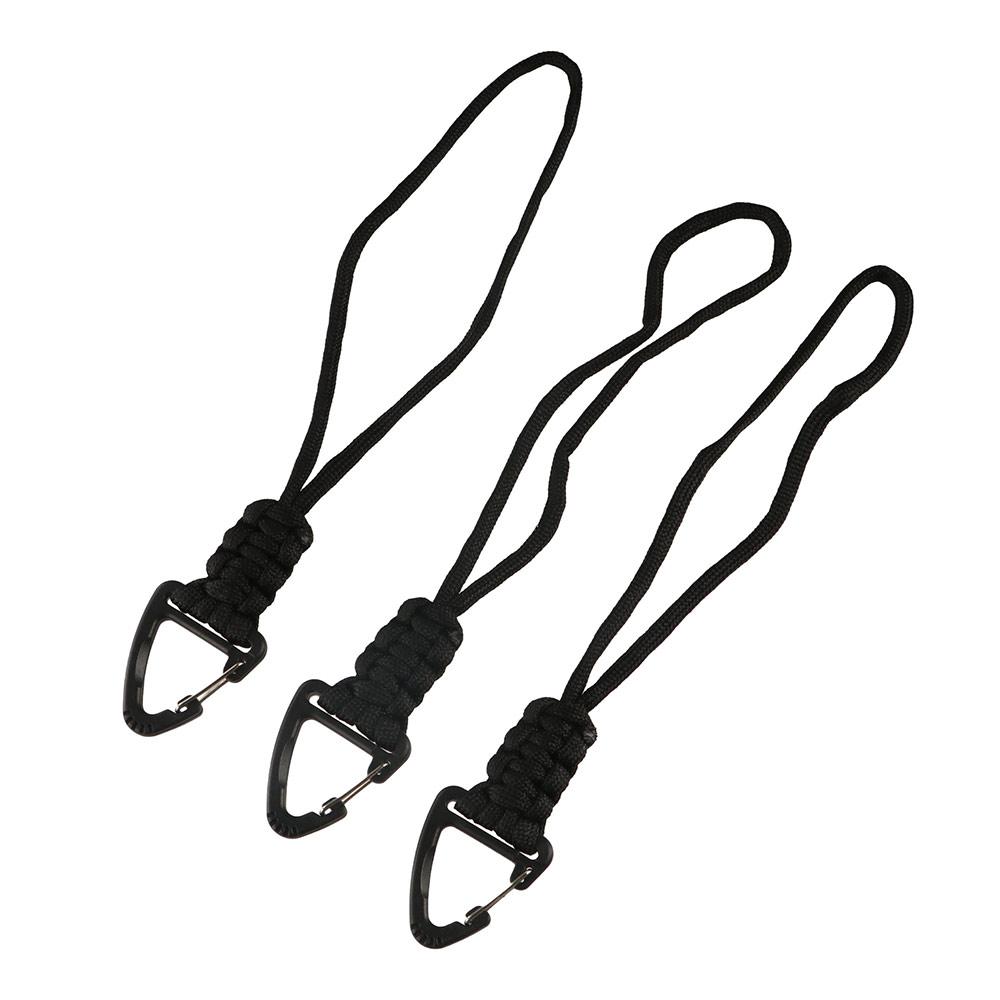 High Strength Paracord Keychain Triangle Buckle Parachute Cord Carabiner Climbing