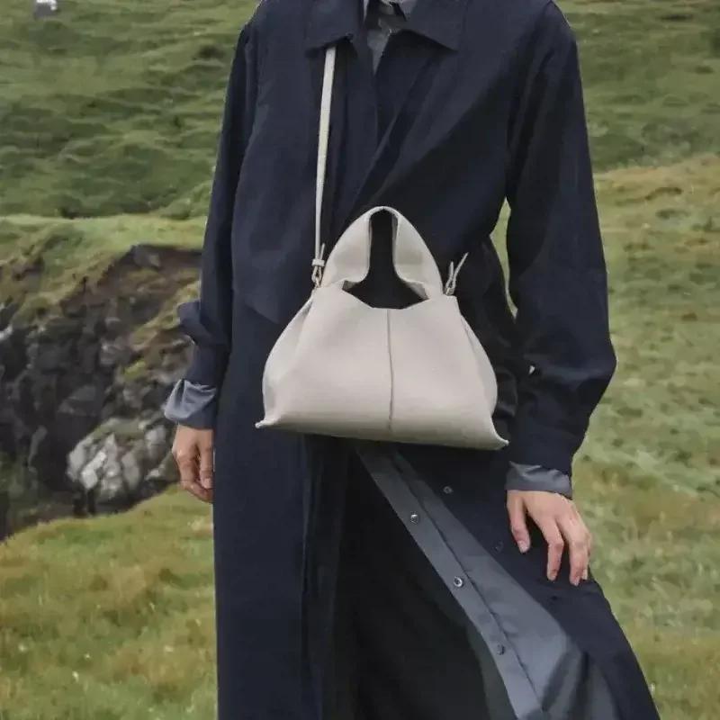 Женская модная сумка через плечо, роскошный брендовый дизайн, большая вместительная сумка-кроссбоди, однотонная плиссированная ретро-сумка