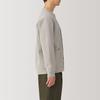 MUJI Milan Rib Size AB1NFA4A Men's Double-Knit V-Neck Cardigan, Gray, XS,