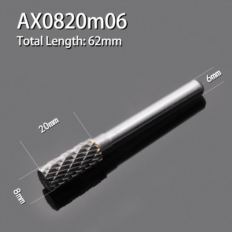 Цилиндрическая фреза из карбида вольфрама 1 шт. вращающийся напильник с двумя пазами для резьбы по дереву электрическая вращающаяся шлифовальная головка диаметром 3-16 мм