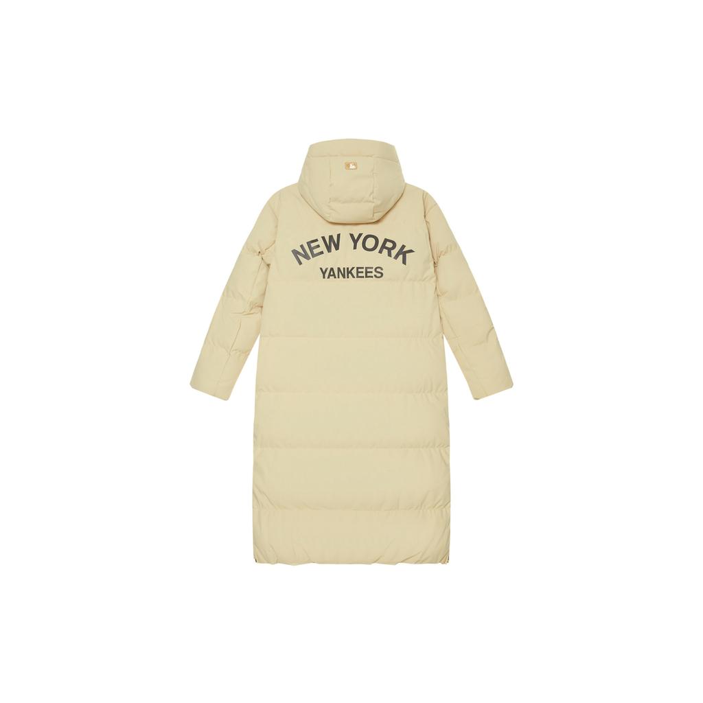 New MLB New York Yankees Basic Collection FW24 Down Jacket Unisex Linen Beige Yellow 3ADJB2146-50BGM