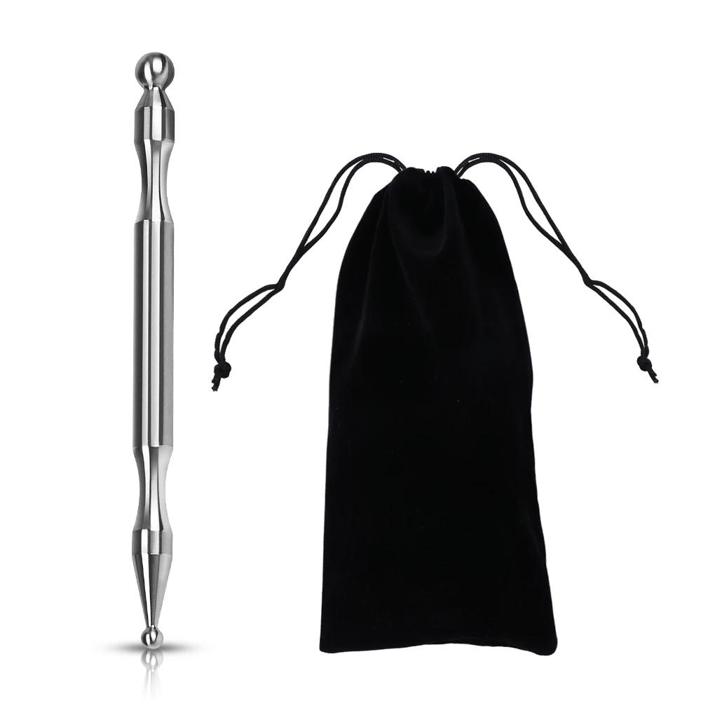 Инструменты для лицевой рефлексологии из нержавеющей стали с двойной головкой, инструмент для массажа ушей, ручка-зонд для точек тела и массажер для триггерных точек для глубоких тканей