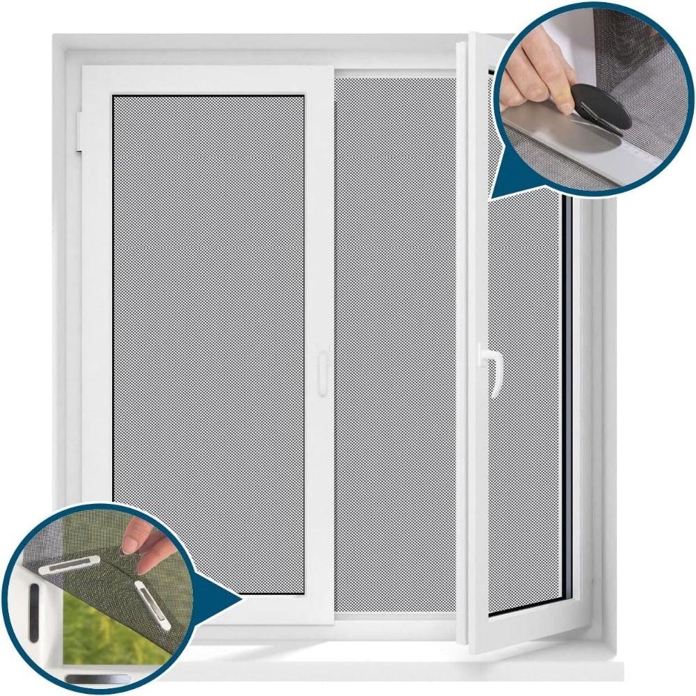 Adjustable Size Window Flyscreen Insect Proof Window Screen Cover Apartment Use