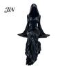 Detailed Sculpture Decor Black Robe Girl Ornament, Gothic Dark Style Figurine, Durable PLA Material Ornament Halloween Sitter Sculpture, for E-sports