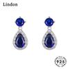 Женские серьги Lindon с серебрением и цирконом, подарок