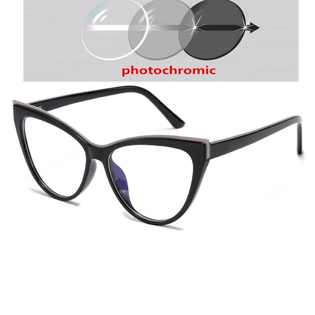 Женские очки «кошачий глаз» с пружинными шарнирами для близорукости, очки с защитой от синих лучей и близорукости, мощность 0-0,5-0,75 до-6,0