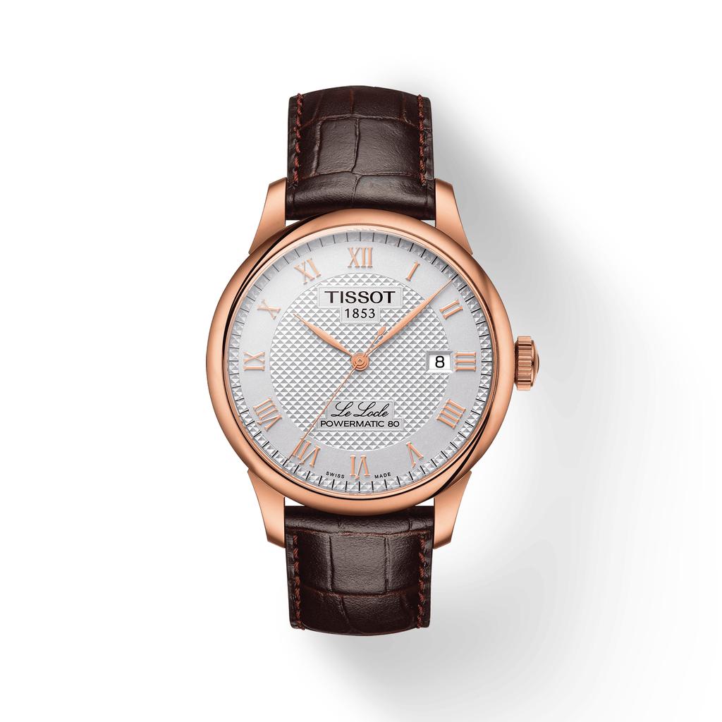 Tissot Мужские модные часы T006.407.36.033.00 с кожаным ремешком и серебристым циферблатом