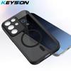 KEYSION Магнитный чехол для телефона Realme C85 5G Силикон+ПК Матовый Полупрозрачный Прозрачный Ударопрочный Задняя крышка для OPPO Realme C85