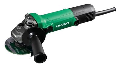 Углошлифовальная машина HiKOKI AC100V с диском 100 мм, смоляным кругом и тонким скользящим переключателем 56 мм, с защитой от повторного запуска G10SH7(S) Диаметр, Корпус, Диаметр, Переключатель,