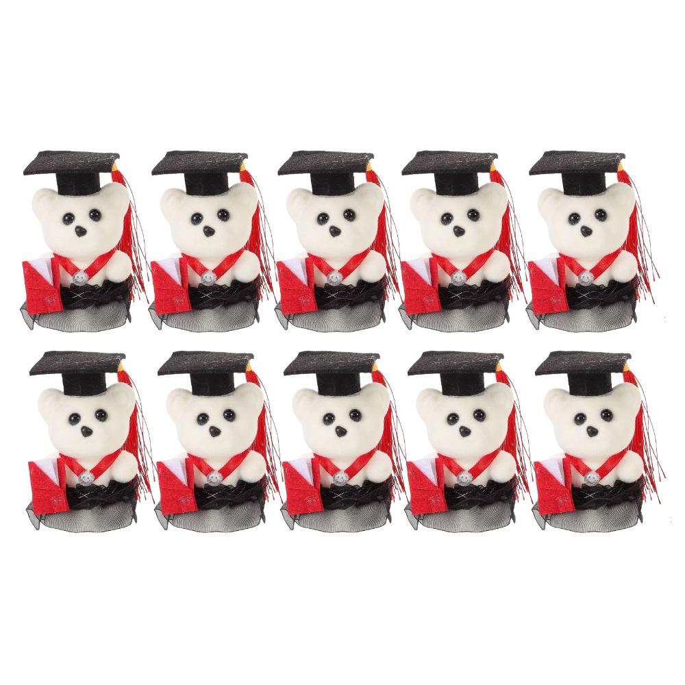 10 Pcs/set Graduation Ceremony Graduation Bear Doll Bouquet Bachelor Bear Plush Toy Student