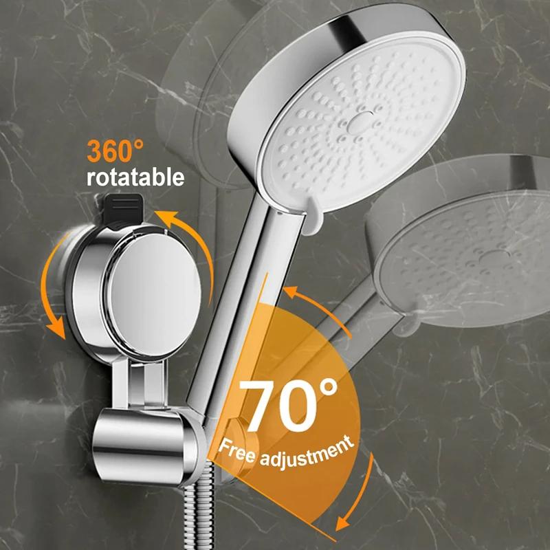 Universal Shower Head Holder Punch-free 360° Adjustable Suction Cup Wall Mounted Handheld Shower Holder Bathroom Accessories New
