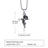 Hip Hop Nail Rose Necklace Zinc Zinc Alloy Cross Pendant Necklace Personality   Party