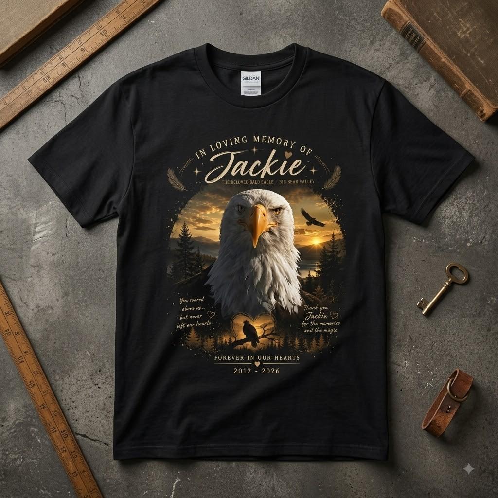 In Loving Memory Of Jackie Bald Eagle Big Bear Valley Memorial Graphic T-Shirt