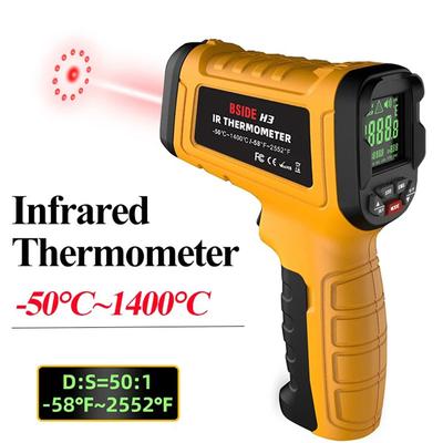 -50°C~1400℃ Цифровой инфракрасный термометр профессиональный 50:1 Промышленный измеритель температуры Бесконтактный лазерный термометр Пирометр
