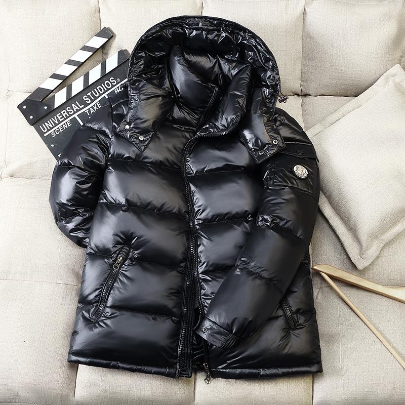 Fashion Waterproof Short Down Jacket Male Lightweight Snow Ski Duck Down Parka Glossy Parka Winter Down Jacket Mens