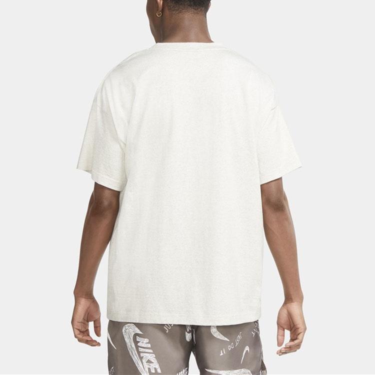 Nike Спортивная повседневная футболка с круглым вырезом и коротким рукавом для мужчин, топы белого цвета CU4510-904