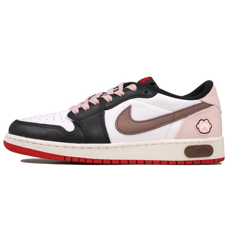 Jordan Air Jordan 1 RISK Низкие Винтажные Баскетбольные Кроссовки GS Розово-Коричневые CZ0858-106(Team27-S-BOX)