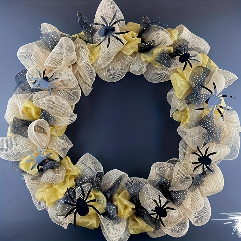 120 футов Полипропилен 4 рулона Декоративная сетка лента Необходима для венков, украшений на елку и декора для двери, Идеально подходит для Пасхи, Дня благодарения