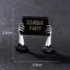 Halloween Decoration Accessories Miniature Figurines Mummy Skull Rabbit Magic House Ghost Pumpkin Desktop Scene Decor Set 8Pcs