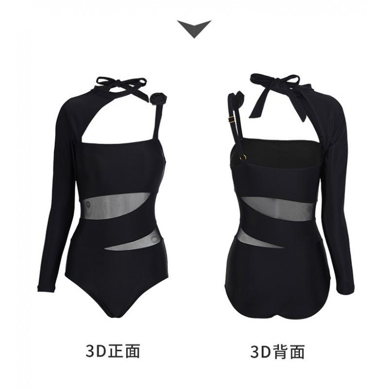 Swimsuit Women's One-piece Triangular Belly Cover Slim Figure Sexy South Korean Ins Style Hot Vacation