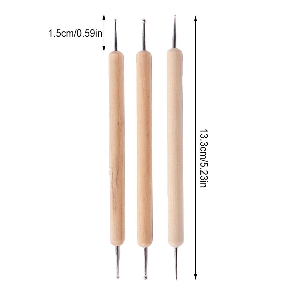 3 Pieces Quilling Tool Indentation Pen Double-end Rhinestones Gem Picker Tracing Transfer Paper for Nail Art Pottery Clay Crafts