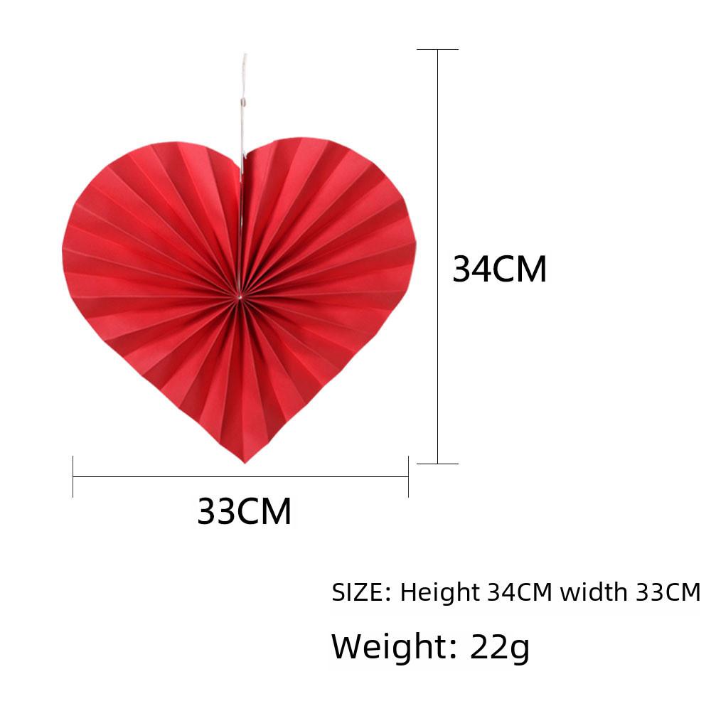 Elegant Heart Shaped Paper Fan Flowers For Creative Proposal Decoration Supplies