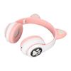 LXB39C Kids Headphone Bluetooth 5.0 Foldable Wireless Glowing Music Cat Ear Headphone for Kids