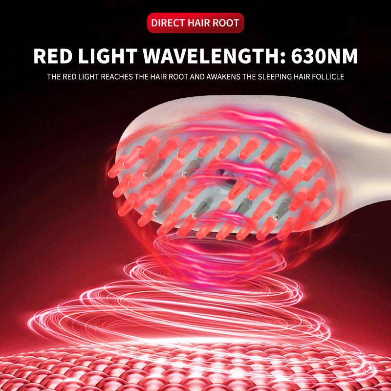 Электрическая массажная расческа, расческа-спрей, EMS-расческа для акупунктурных точек головы, медицинская расческа, устройство для светотерапии красным и синим светом, щетка против выпадения волос