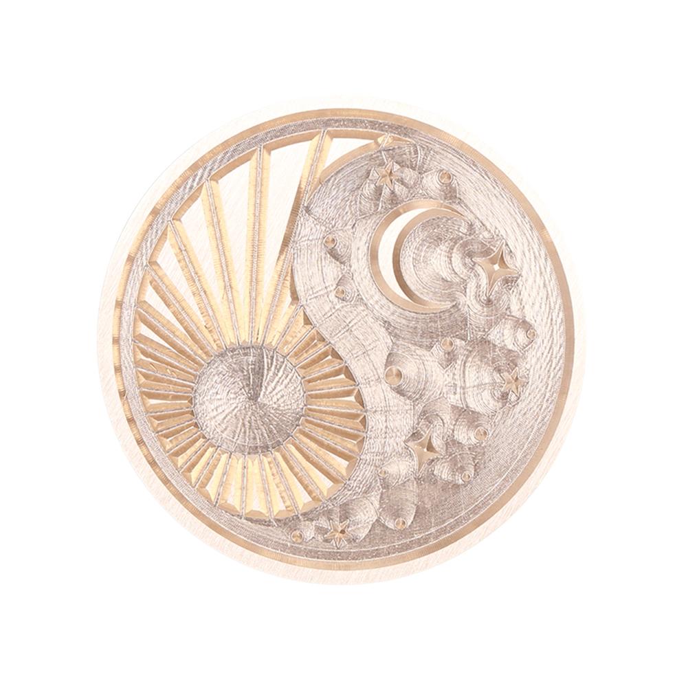 Ретро печать сургучный штамп с головками Солнца, Луны и звезд, круглые уплотнительные штампы, печать, огненный лак, печать, декор для скрапбукинга, инструменты «сделай сам»