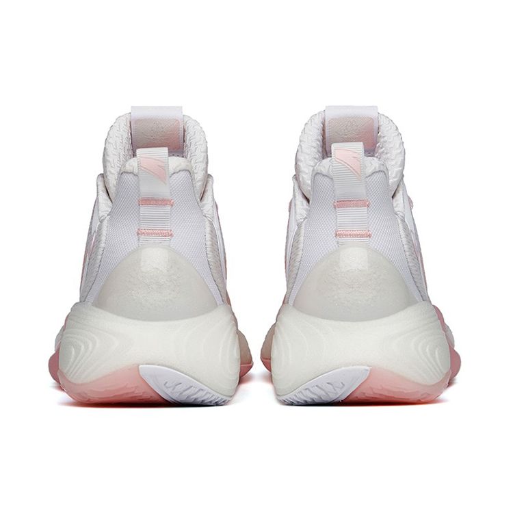 Anta Bubble Bounce Basketball Shoes Women Sneakers Pink White 122211603Q-4