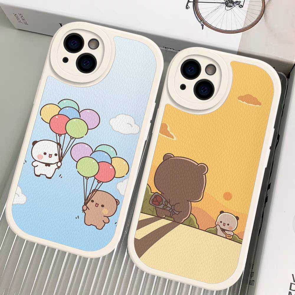 Cute Bubu Dudu Cartoon Phone Case For IPhone 16 15 14 13 12 11 Pro Max Plus Shockproof Leather Cover