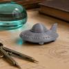 yangyizhi 3D Printed UFO Model Figurine, Sci-Fi Spacecraft Decor, One-Piece Craft with Clear Texture, Mini Ornament for Desk Display Cabinet