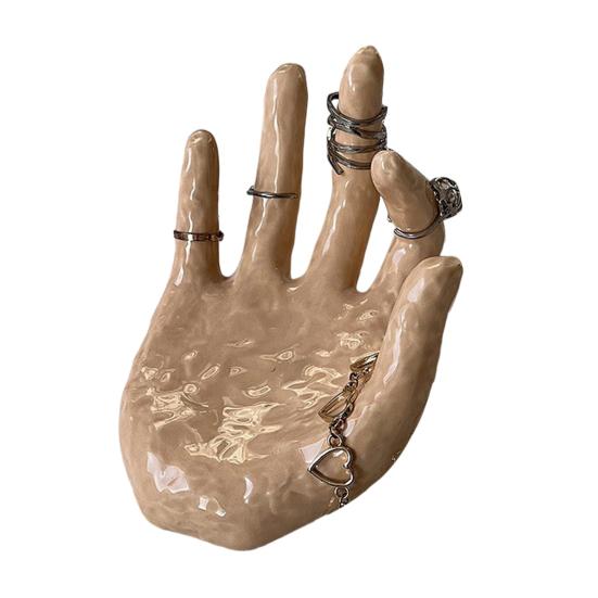 Кружка для ковыряния в носу Смешная кружка-нос с ручкой-пальцем Керамическая чашка для хранения с рельефной ручкой-ладонью Подставка для колец для украшения дома и офиса Подарок