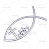 2pcs/lot 3D Metal Jesus Fish Car Emblem Auto Badge Rear Trunk NamePlate Stickers Side Fender Decal