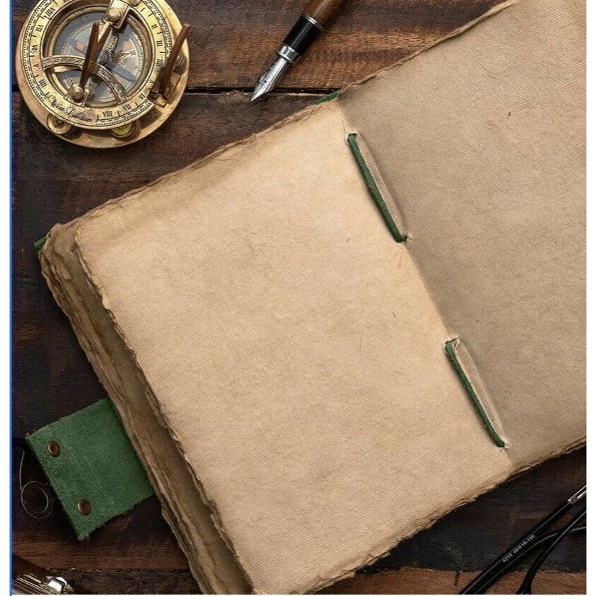 Кожаный дневник, книга теней, гримуар, антикварный бумажный замок Deckle Closer