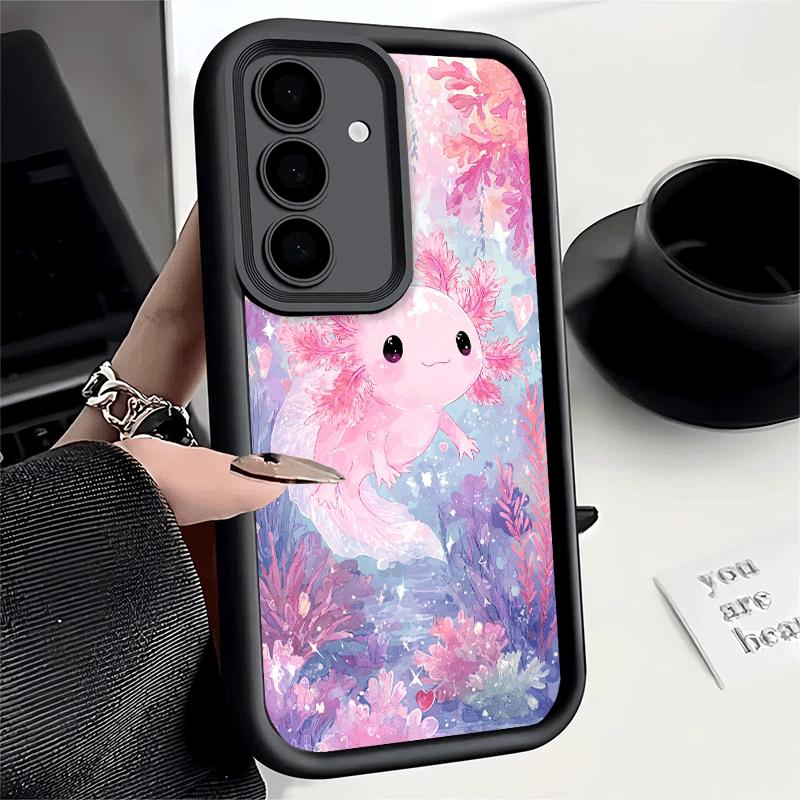 Phone Case for Samsung Galaxy A17 A16 A15 A14 A13 Axolotl Cartoon Cute A56 A36 A26 A55 A35 A25 A54 A34 A24 A53 A33 A23 A07 A06