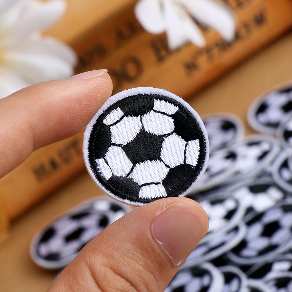 10pcs/lot Hot Clothes Garment Supplier Iron On Stickers Football Patches Embrioidered Appliques
