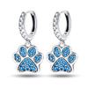Серьги-кольца из серебра 925 пробы с синим цирконом, ловцом снов, пером, звездой, луной, милым когтем для женщин, тонкие ювелирные изделия в подарок на день рождения