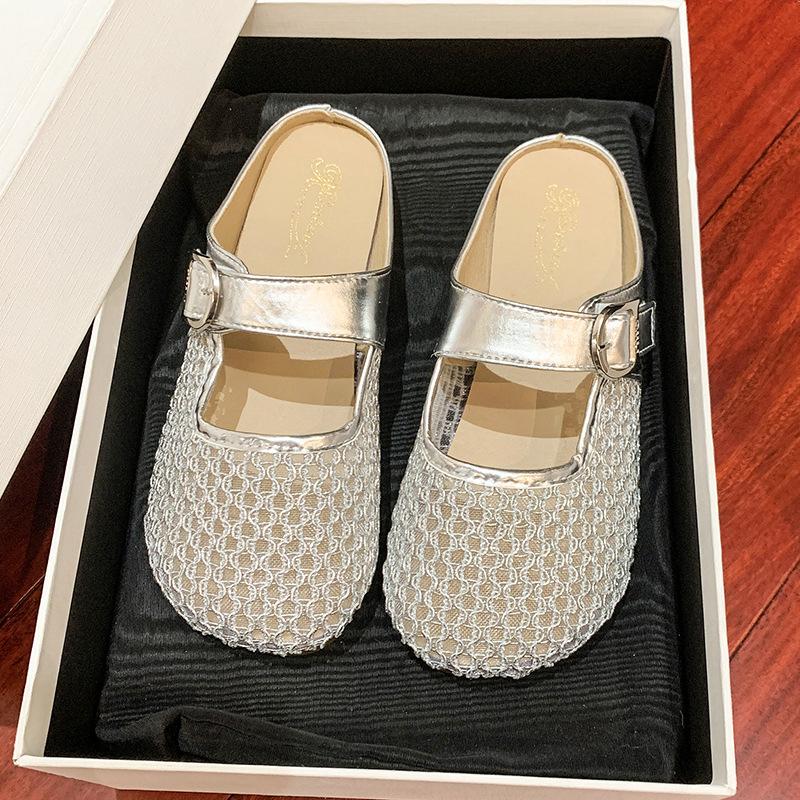 Полая голова сумки с женскими балетками Мэри Джейн, весна и лето, новые легкие и дышащие, на одном педале и полушлепанцы