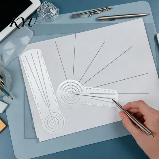 Portable Painting Accessory Mandalas Ruler Tool with Holes, Dot Art Circle Maker, Compass DIY Meditation Drawing Kit Protractor Straight Dotting