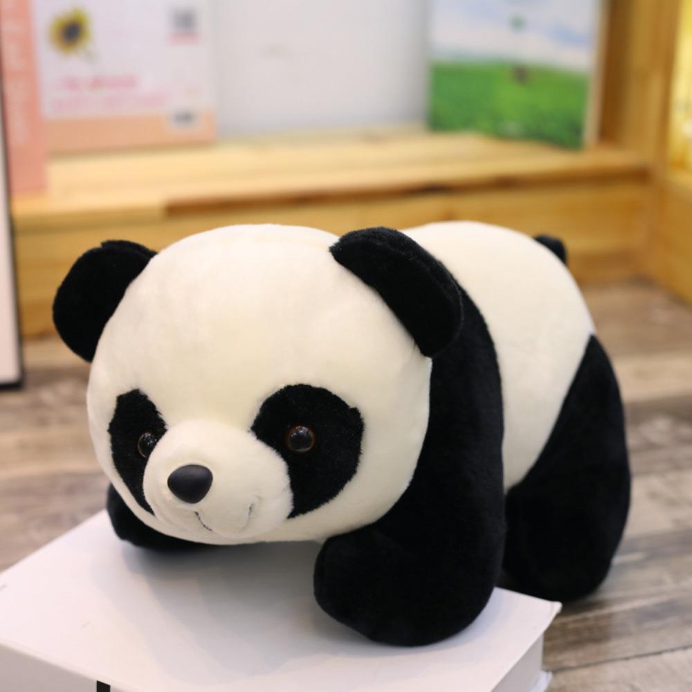 Plush toy cute lying down bamboo leaf panda doll pendant car birthday gift doll gift