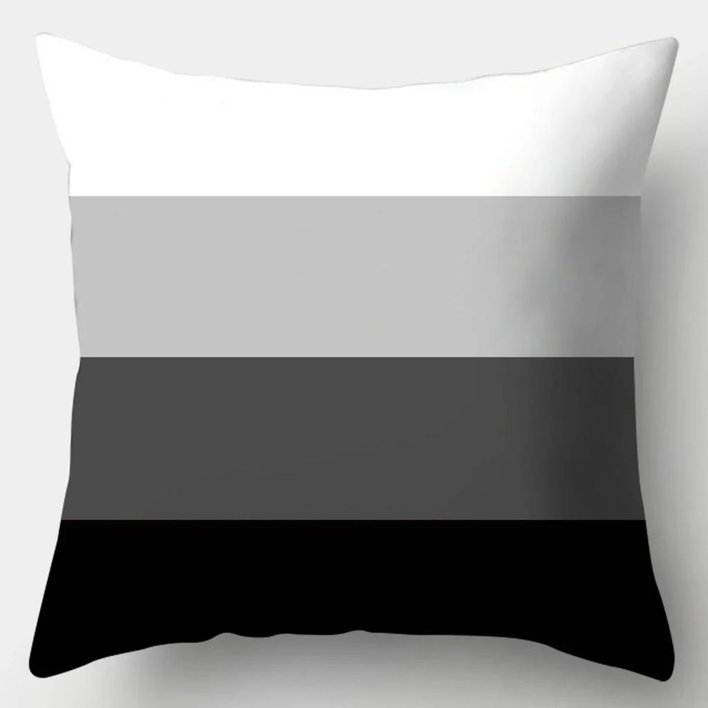 Black White Modern Style Cushion Cover 45x45cm Polyester Decorative Pillow Cover Living Room Bedroom Sofa Bed Pillow Case