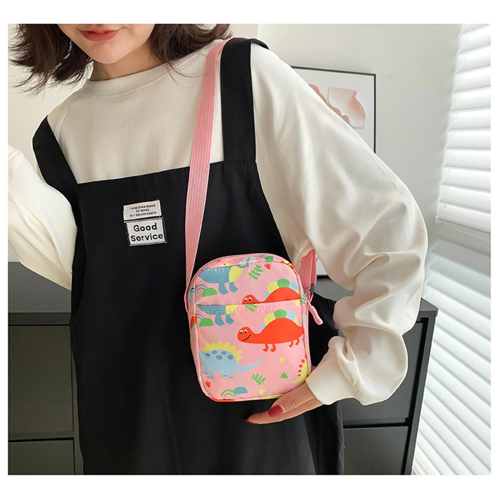 Мини-сумка через плечо для детей с милым рисунком динозавра, сумка через плечо, кошелек, держатель для карт, чехол для хранения телефона