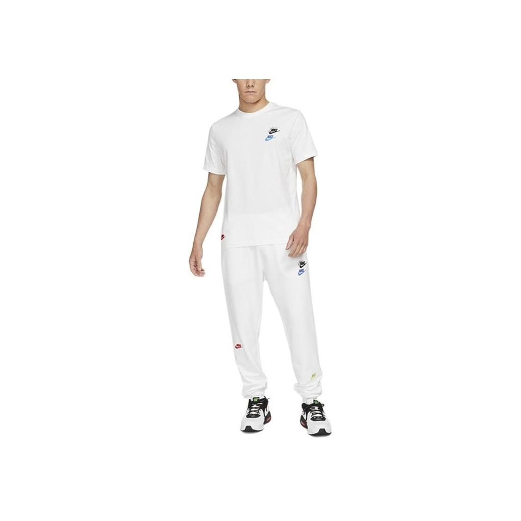 Nike Embroidered Logo Sports Knit Crew Neck T-Shirt Men Tops White DJ1569-100